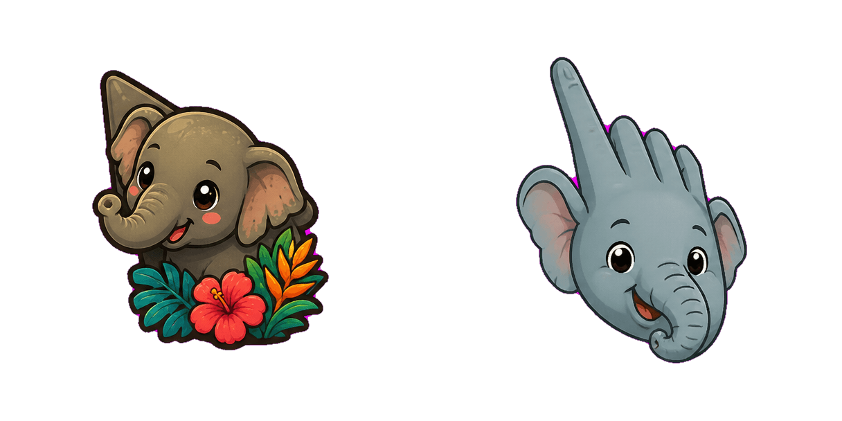 Jungle Forest Elephant Cursor-Paket