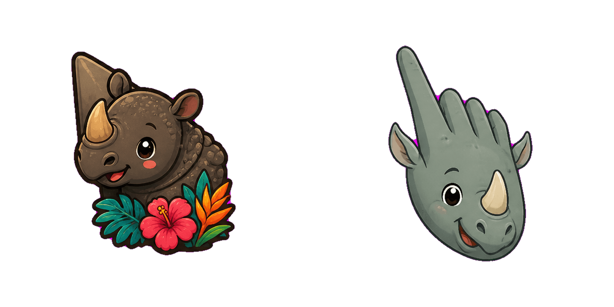 Jungle Sumatran Rhinoceros Cursor-Paket