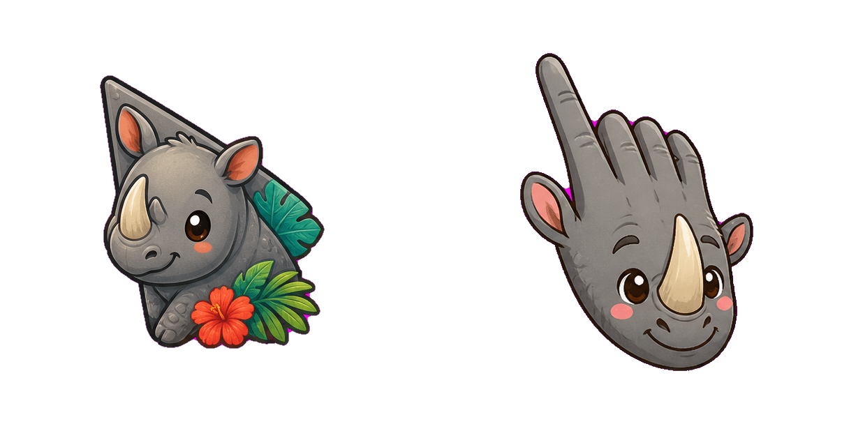 Jungle Javan Rhinoceros Cursor-Paket