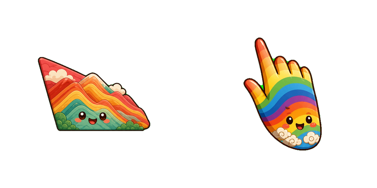Gansu Rainbow Mountains cursor pack