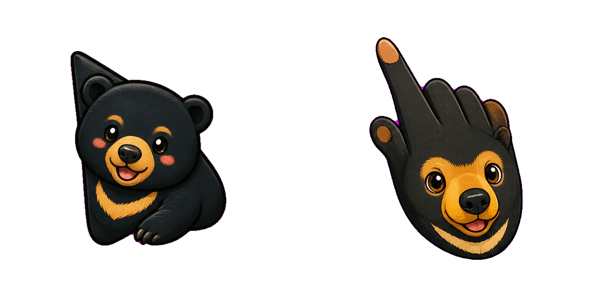 Jungle Sun Bear Cursor-Paket