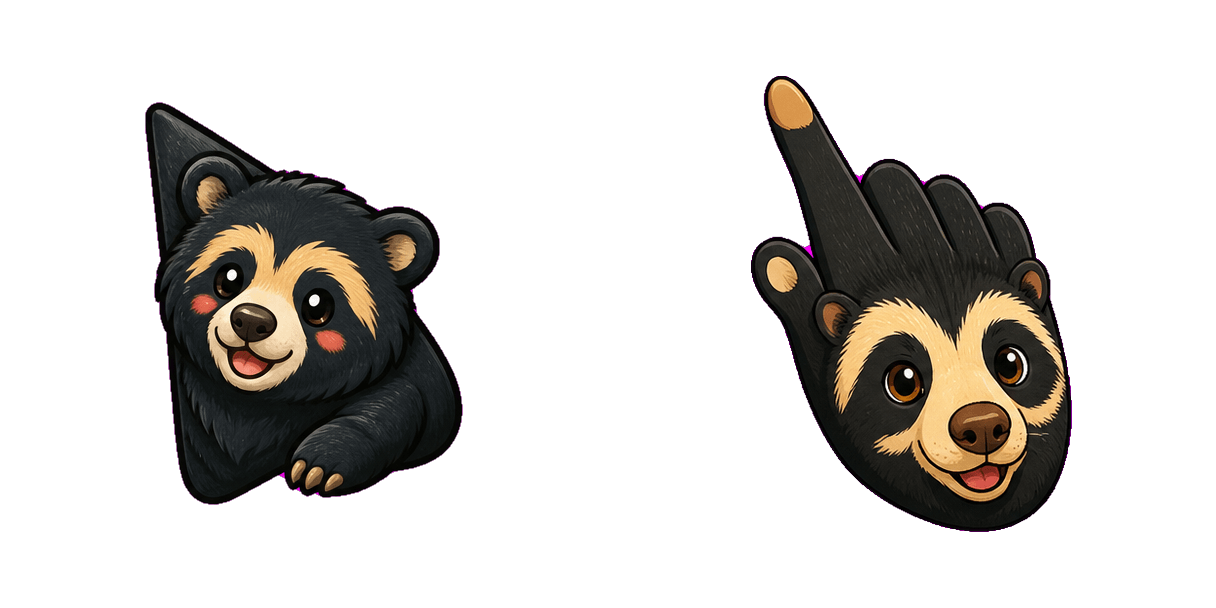 Jungle Spectacled Bear Cursor-Paket