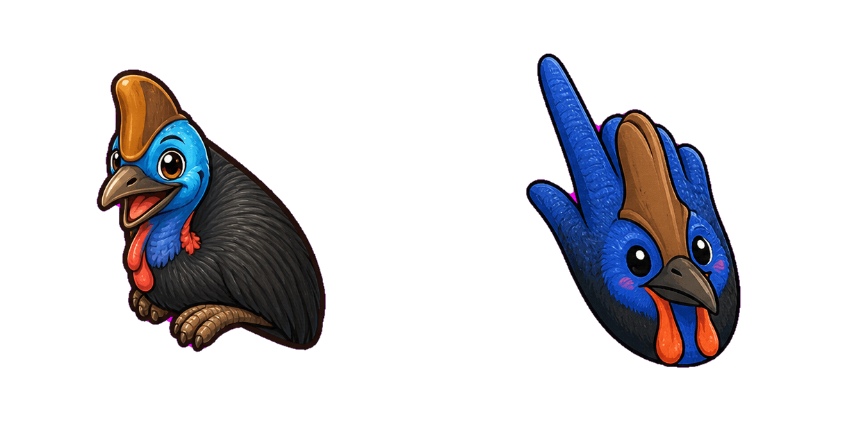 حزمة المؤشرات المخصصة Jungle Cassowary