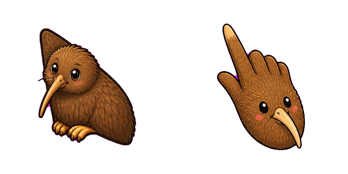 حزمة المؤشرات المخصصة Jungle Kiwi Bird