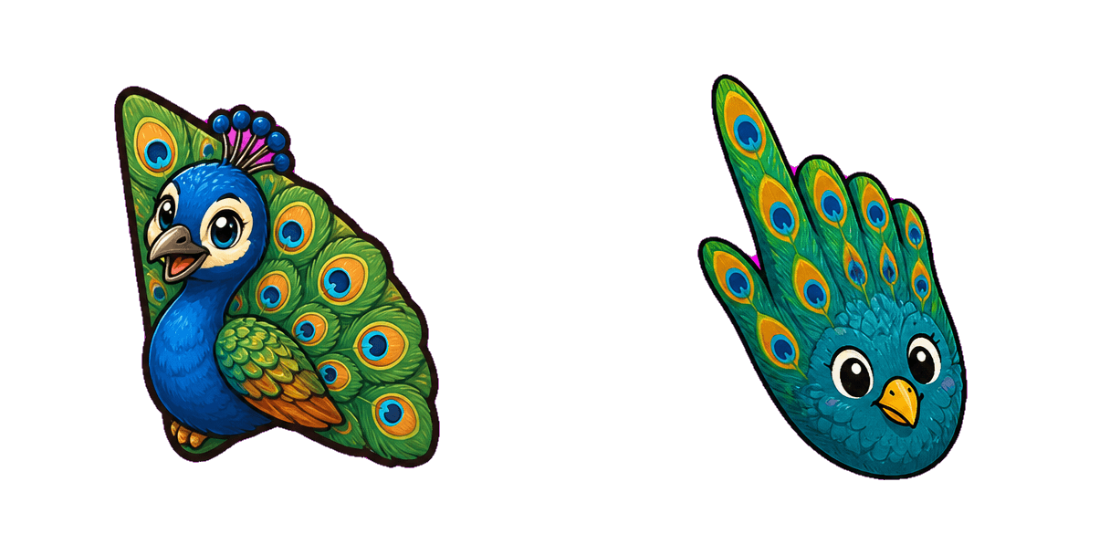 حزمة المؤشرات المخصصة Jungle Peacock