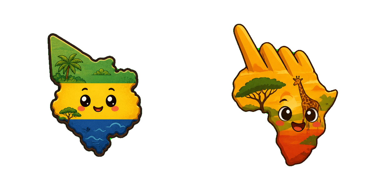 Gabon Map cursor pack