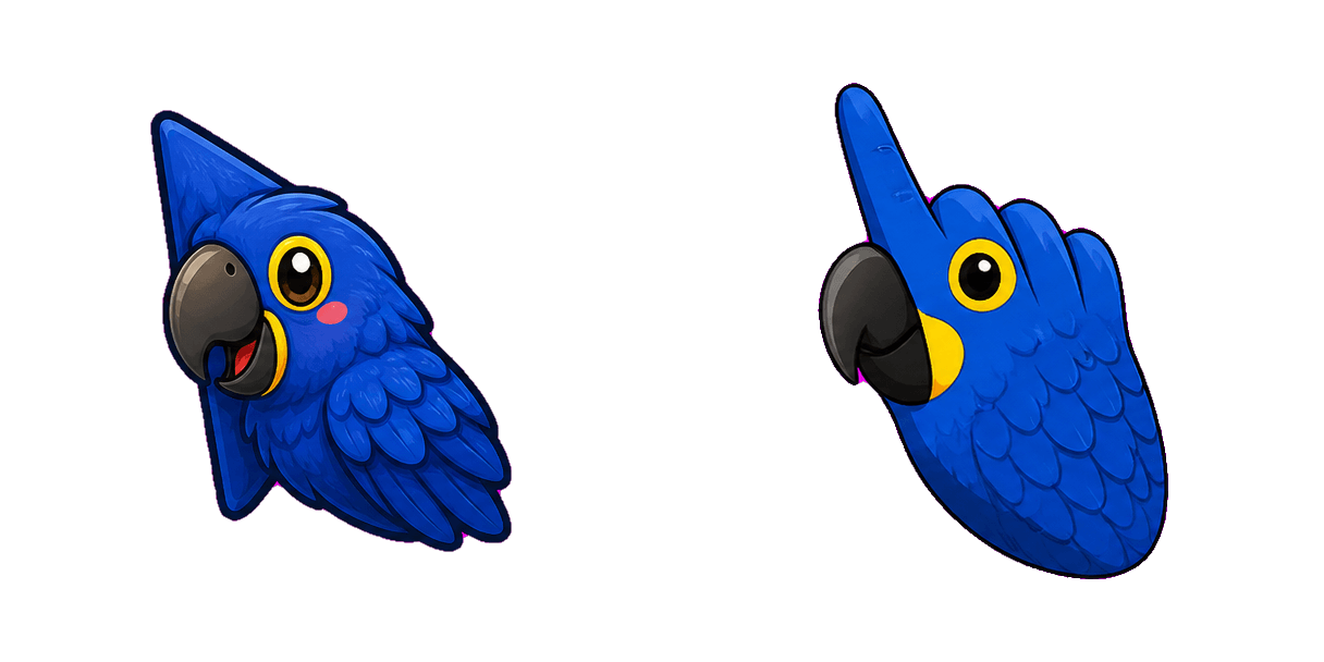 حزمة المؤشرات المخصصة Jungle Hyacinth Macaw