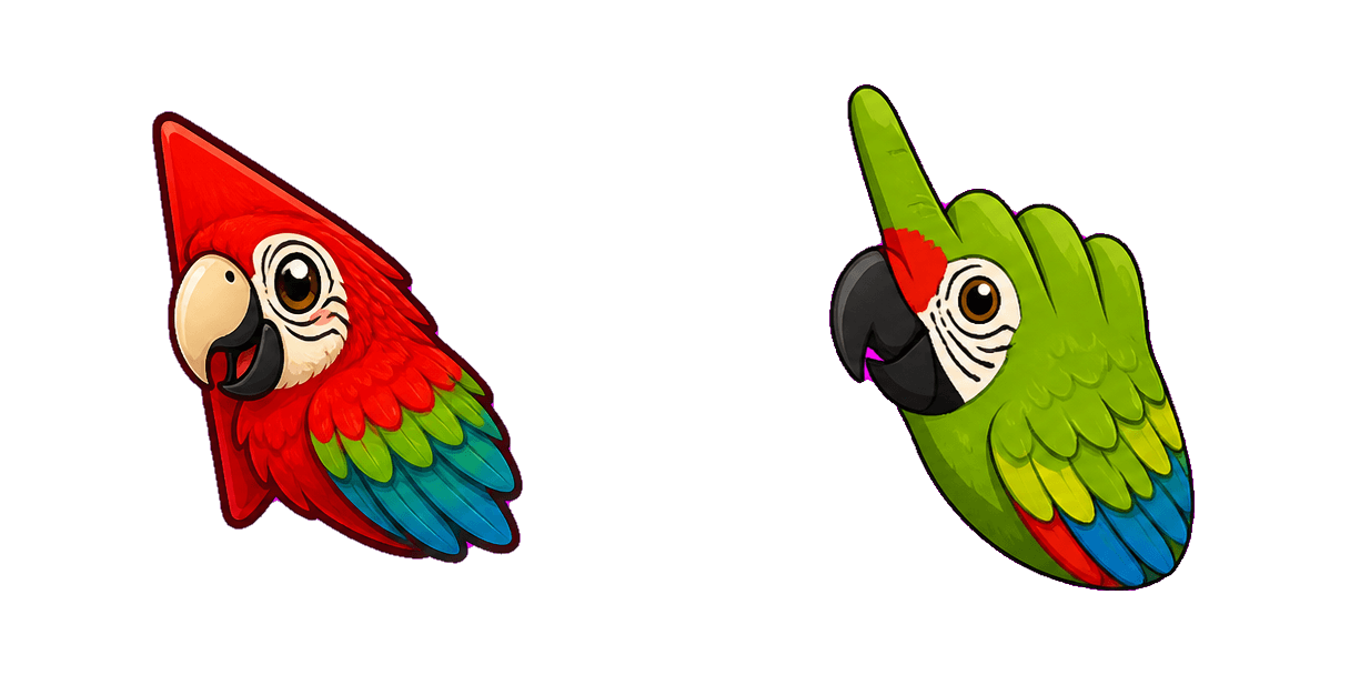 حزمة المؤشرات المخصصة Jungle Green-Winged Macaw
