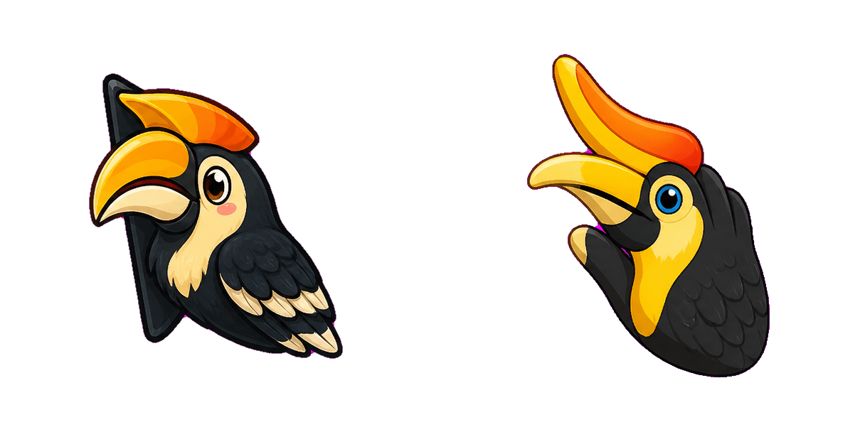 حزمة المؤشرات المخصصة Jungle Hornbill