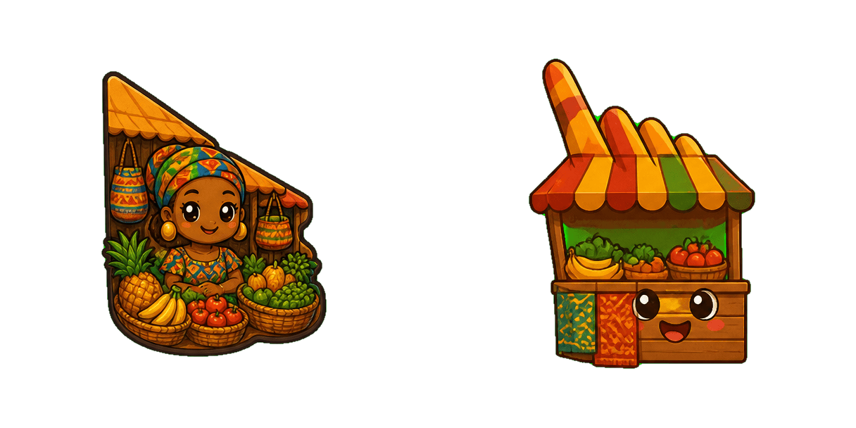 Gabon Traditional Market cursor pack