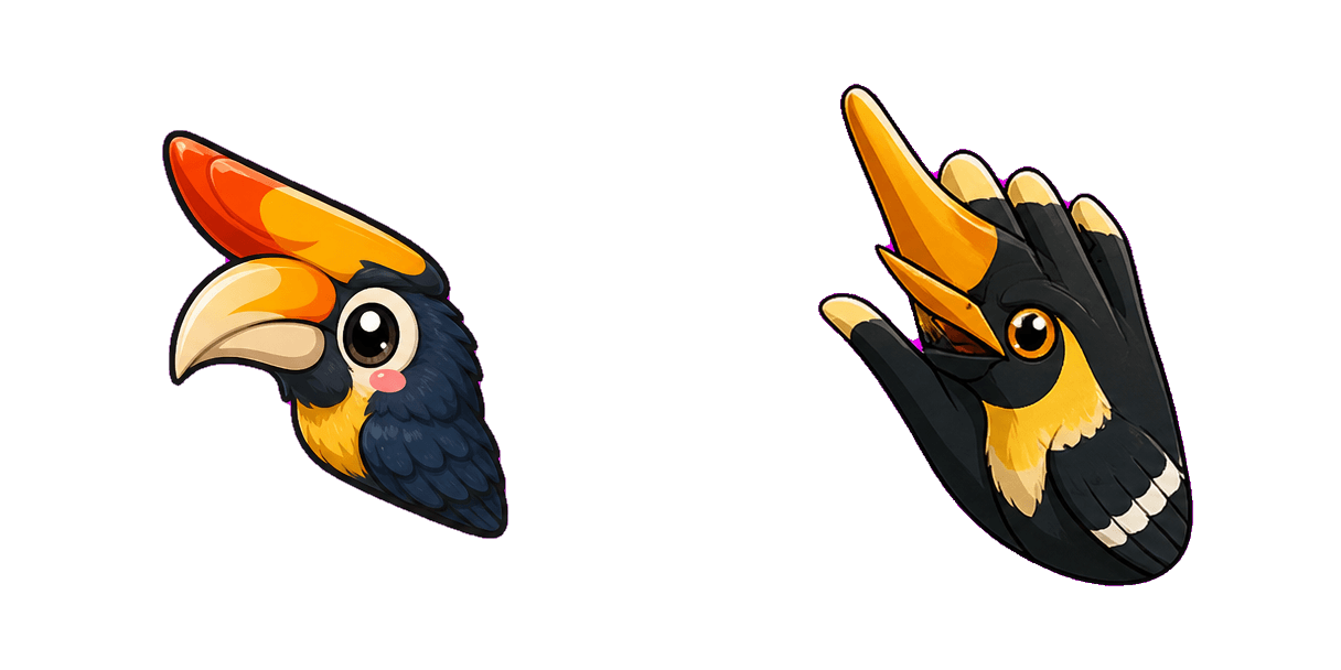 حزمة المؤشرات المخصصة Jungle Rhinoceros Hornbill