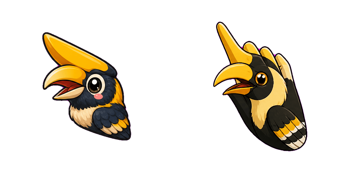 حزمة المؤشرات المخصصة Jungle Great Hornbill