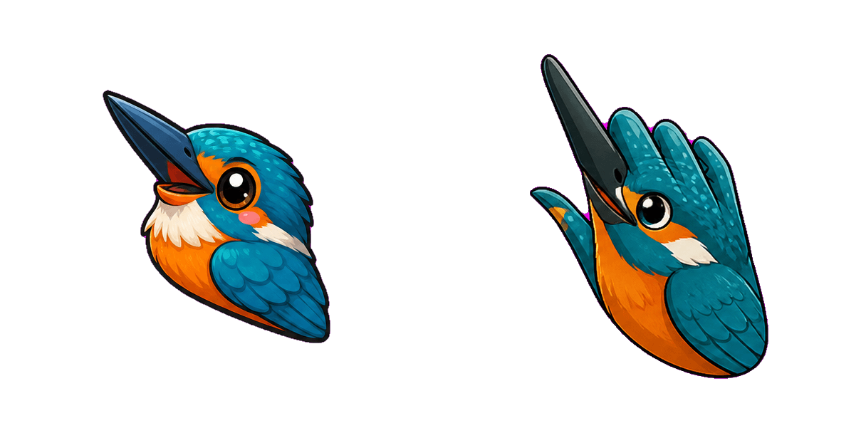 حزمة المؤشرات المخصصة Jungle Kingfisher