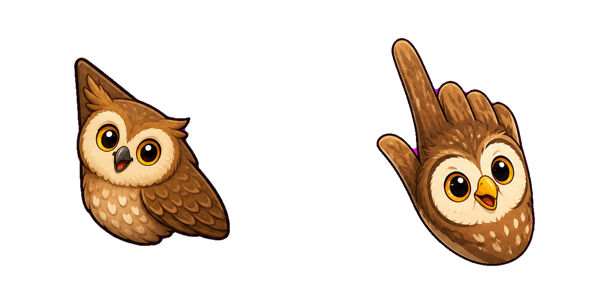 حزمة المؤشرات المخصصة Jungle Owl