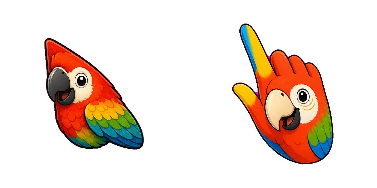 حزمة المؤشرات المخصصة Jungle Parrot