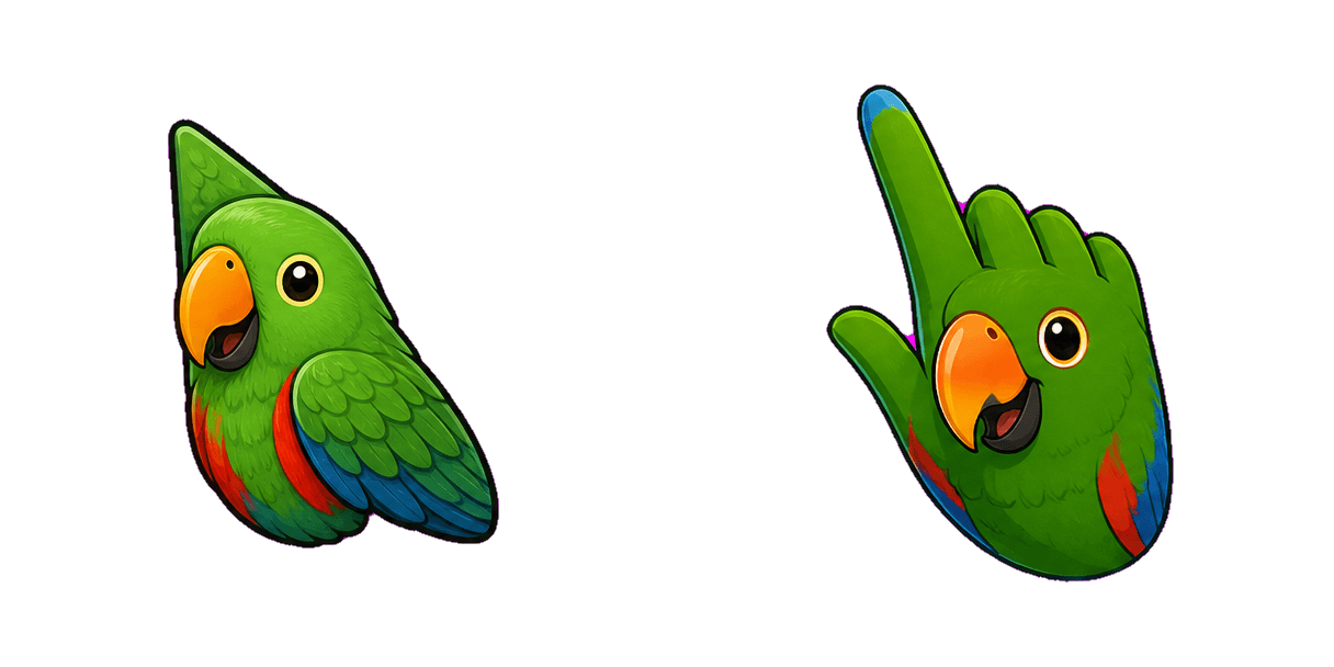 حزمة المؤشرات المخصصة Jungle Eclectus Parrot