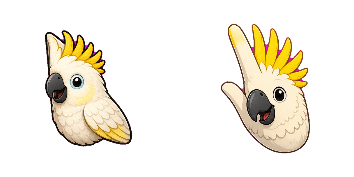 حزمة المؤشرات المخصصة Jungle Cockatoo