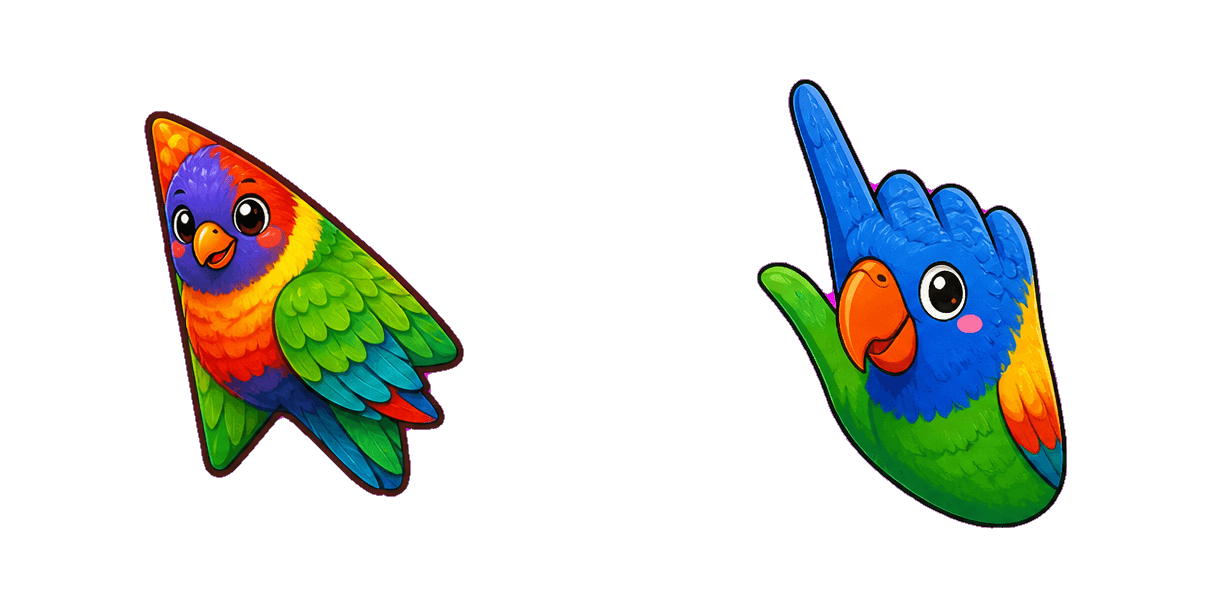 حزمة المؤشرات المخصصة Jungle Lorikeet