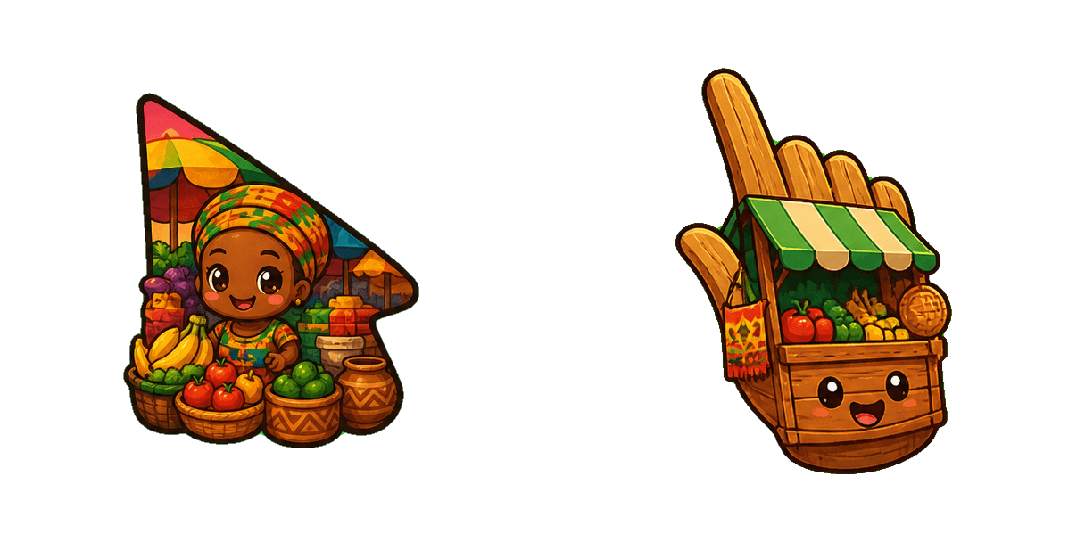 Ghana Traditional Market Cursor-Paket