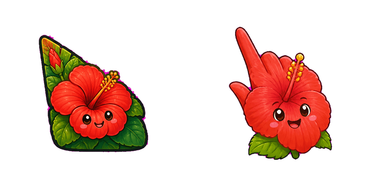 حزمة المؤشرات المخصصة Jungle Red Hibiscus