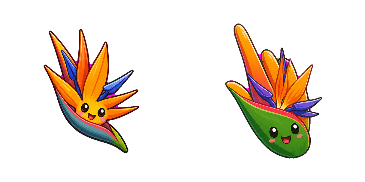 حزمة المؤشرات المخصصة Jungle Bird of Paradise Flower