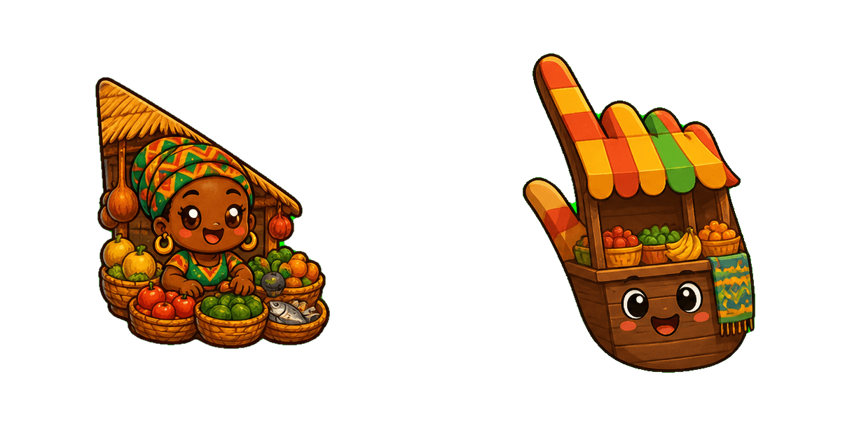 Guinea-Bissau Traditional Market Cursor-Paket