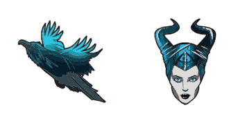 Maleficent and raven Cursor Pack
