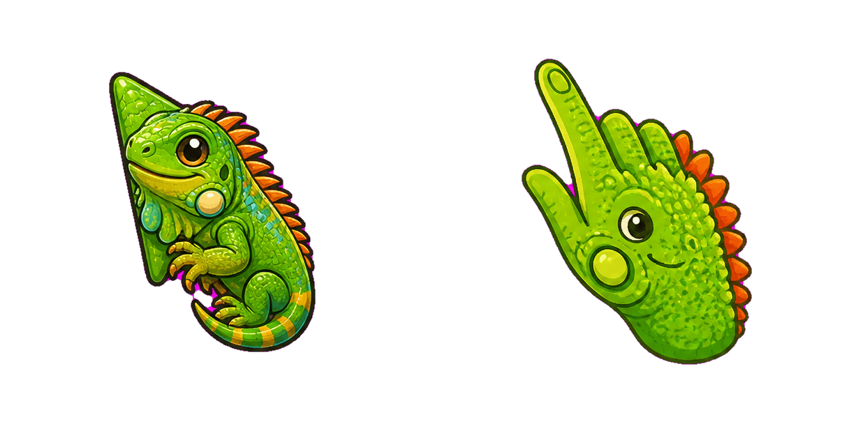 Jungle Green Iguana cursor pack