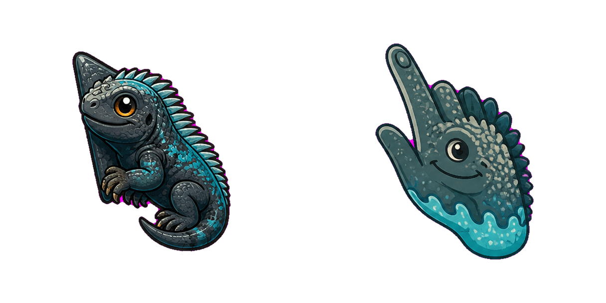 Jungle Marine Iguana cursor pack