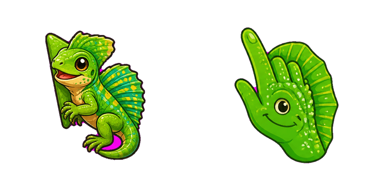 Jungle Basilisk Lizard cursor pack
