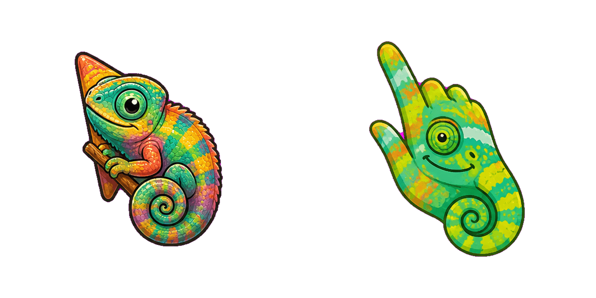 Jungle Chameleon cursor pack