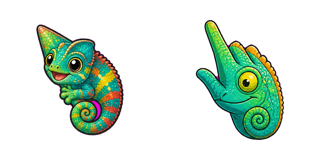 Jungle Panther Chameleon cursor pack