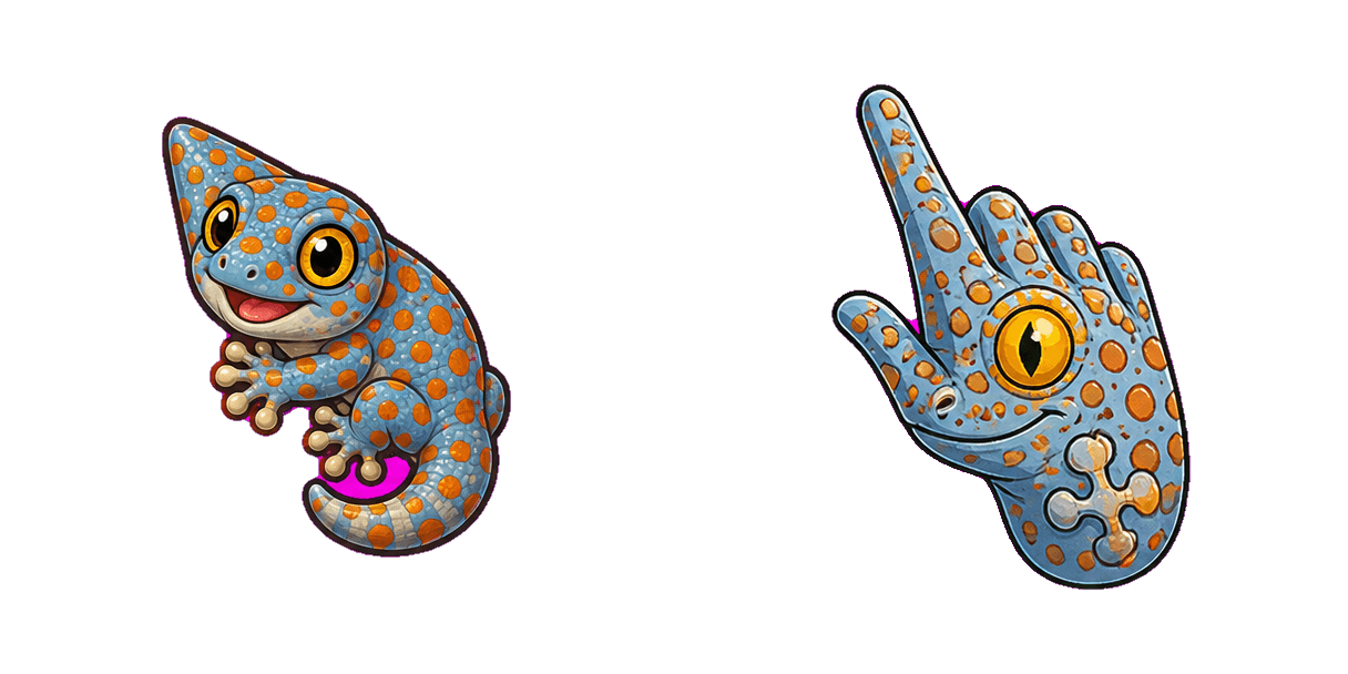 Jungle Tokay Gecko cursor pack