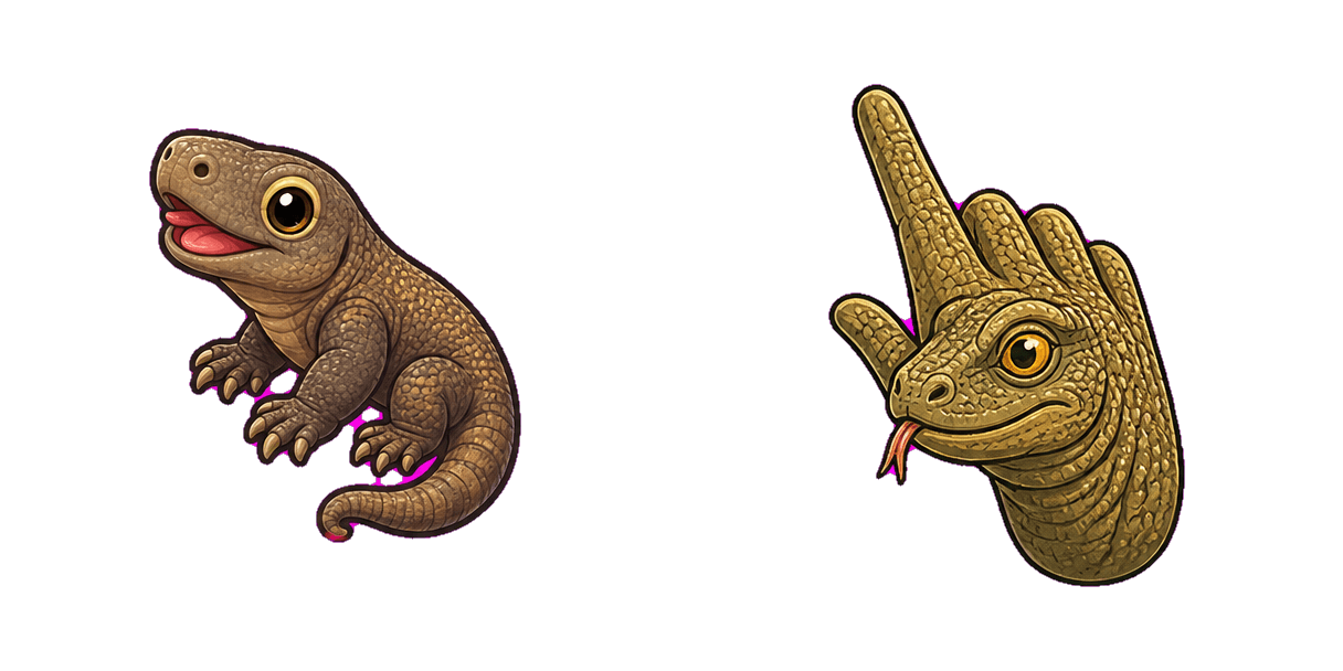 Jungle Komodo Dragon cursor pack