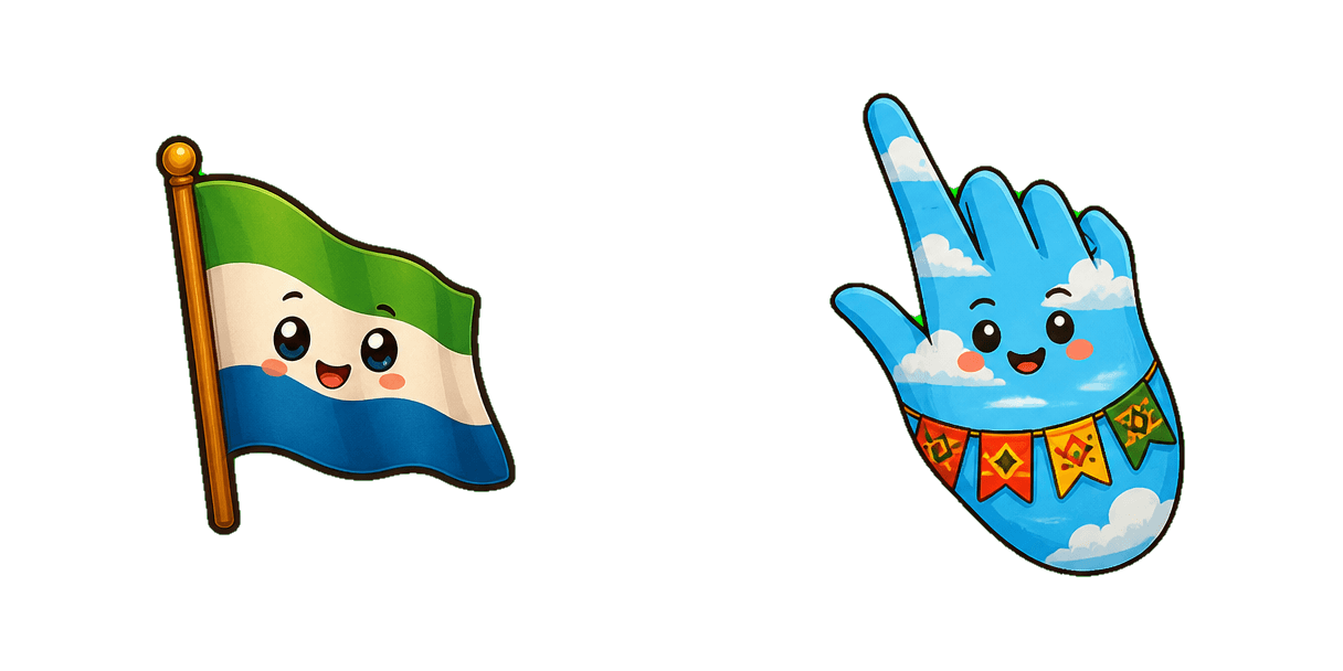 حزمة المؤشرات المخصصة Sierra Leone Flag