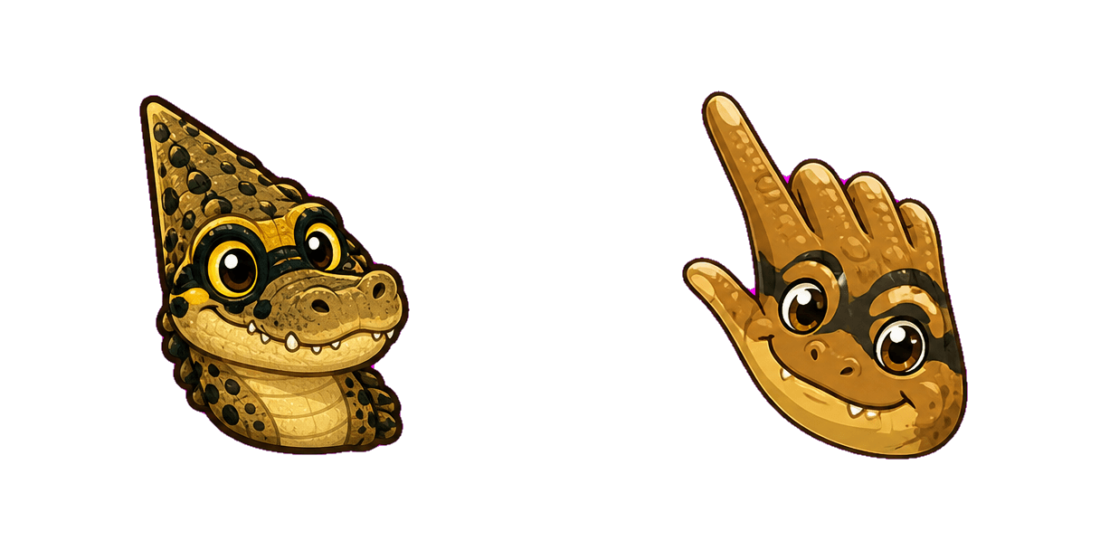 Jungle Spectacled Caiman cursor pack
