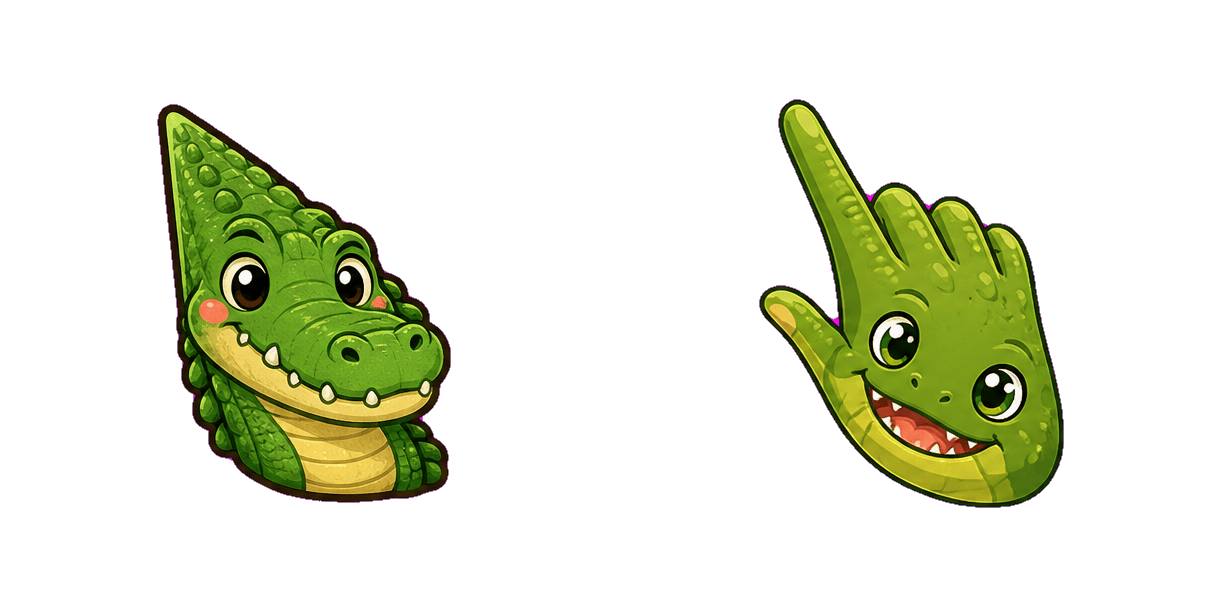 Jungle Crocodile cursor pack