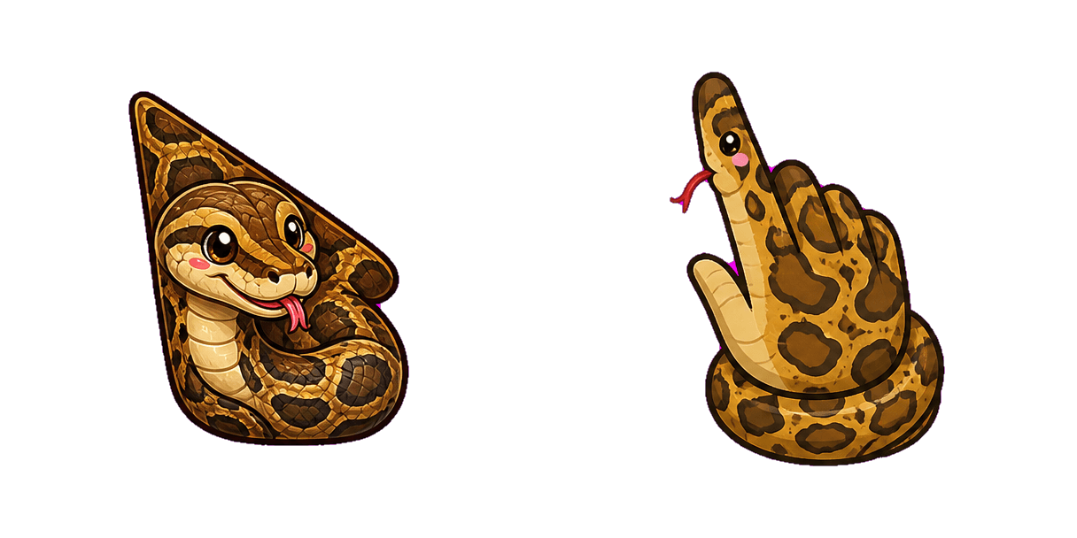 Jungle Burmese Python cursor pack