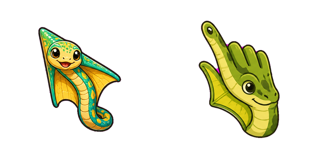Jungle Flying Snake cursor pack