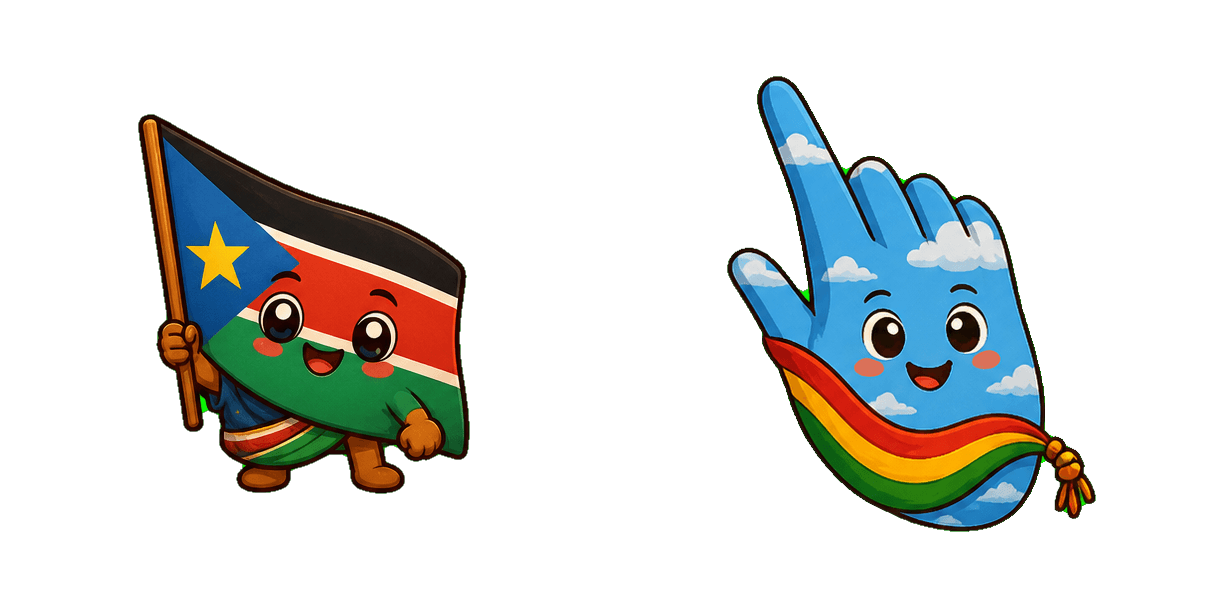 South Sudan Flag Cursor-Paket