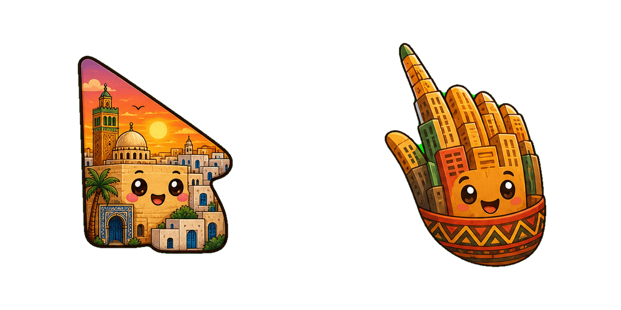 Tunisia Tunis Skyline Cursor-Paket