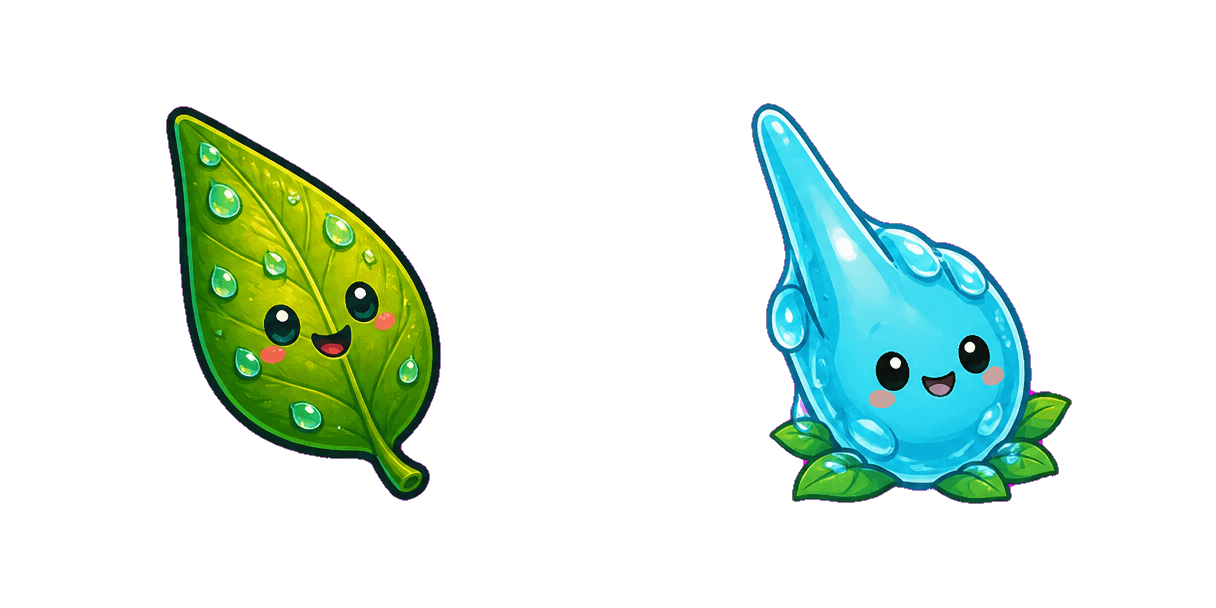 حزمة المؤشرات المخصصة Jungle Dewdrop Leaf