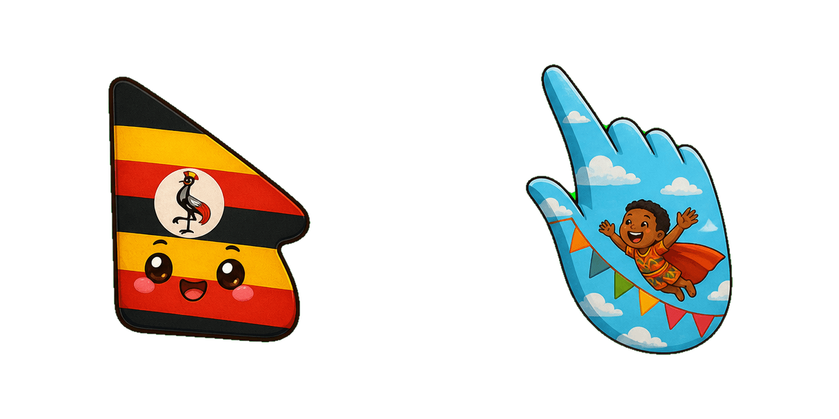 Uganda Flag Cursor-Paket