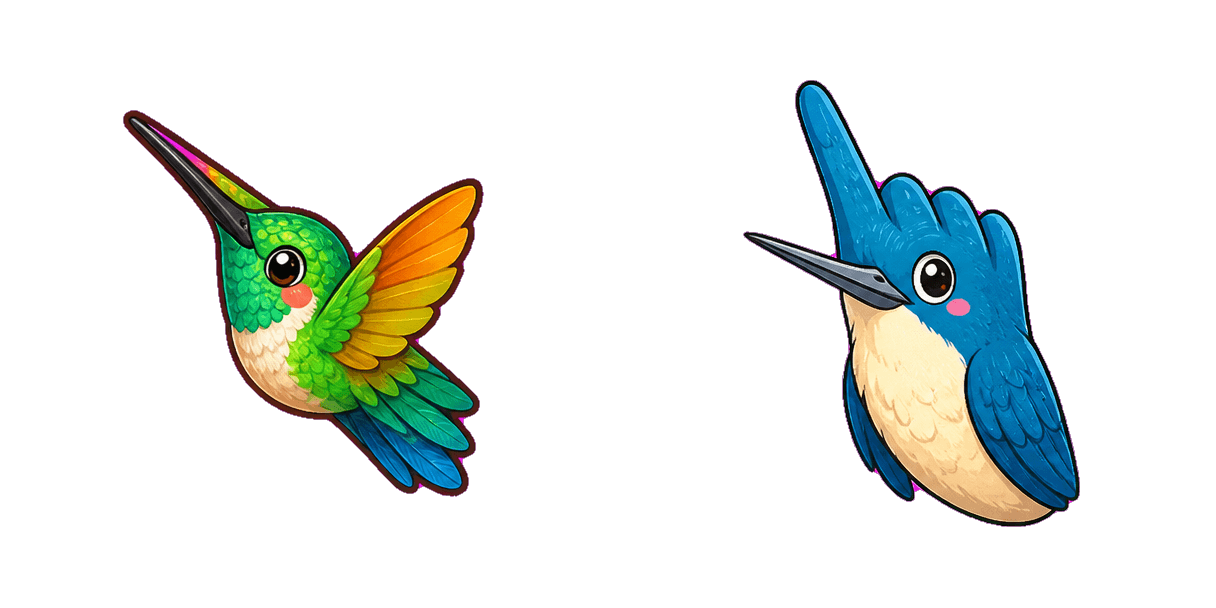 حزمة المؤشرات المخصصة Jungle Sword-Billed Hummingbird
