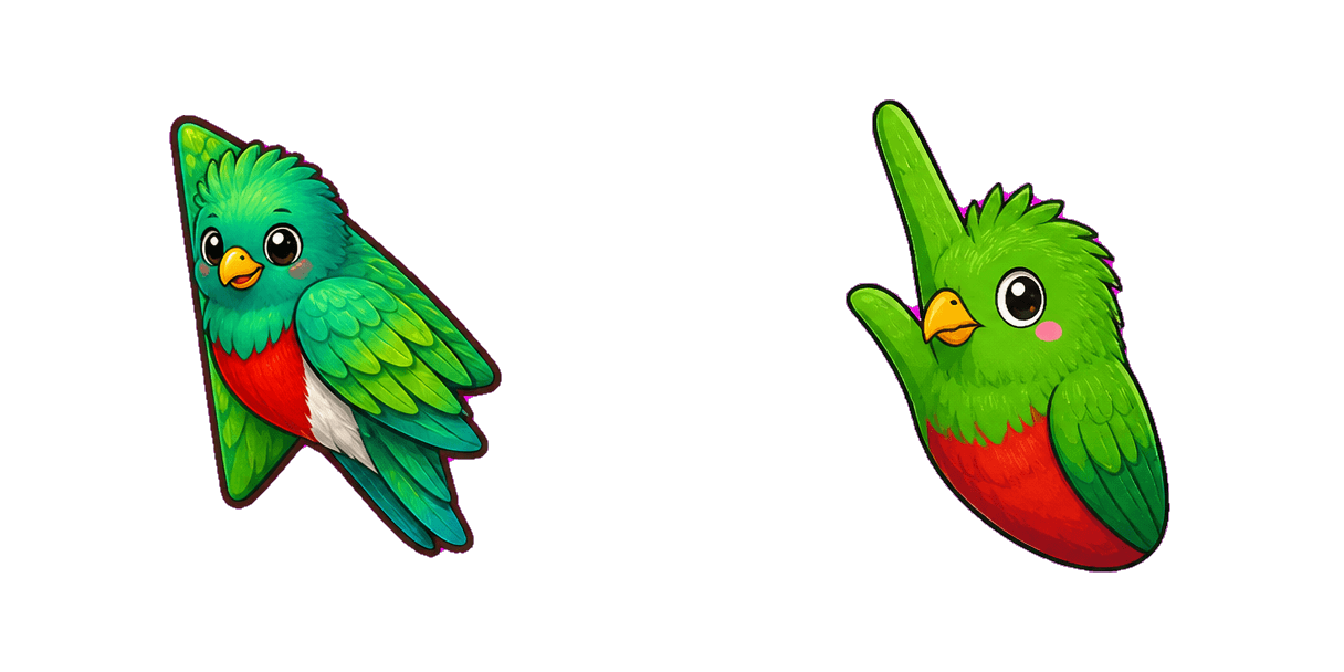 حزمة المؤشرات المخصصة Jungle Quetzal