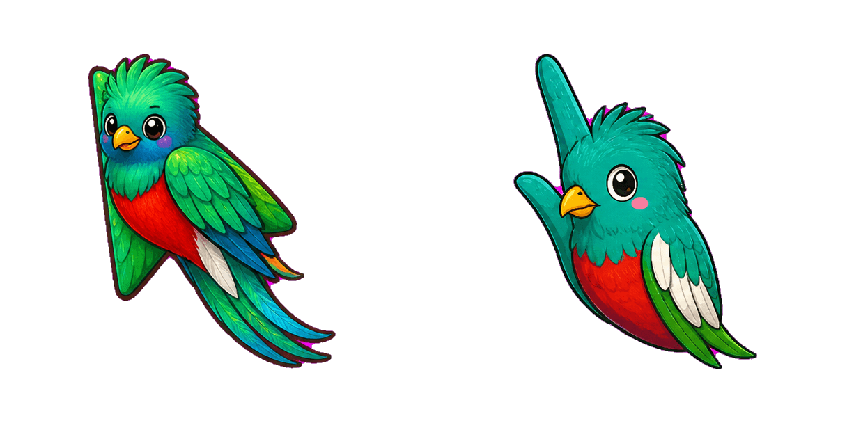 حزمة المؤشرات المخصصة Jungle Resplendent Quetzal