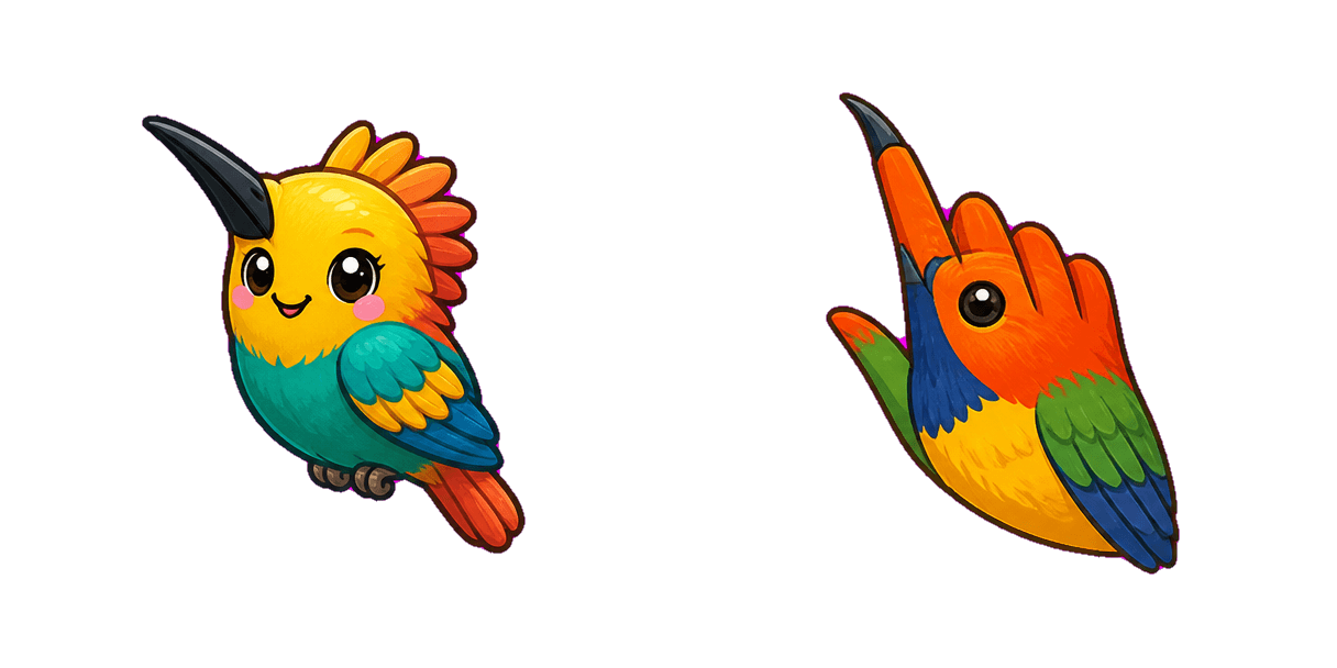 حزمة المؤشرات المخصصة Jungle Sunbird