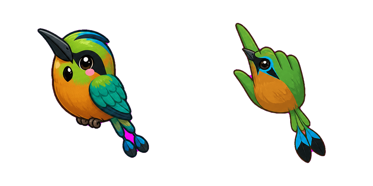 حزمة المؤشرات المخصصة Jungle Motmot