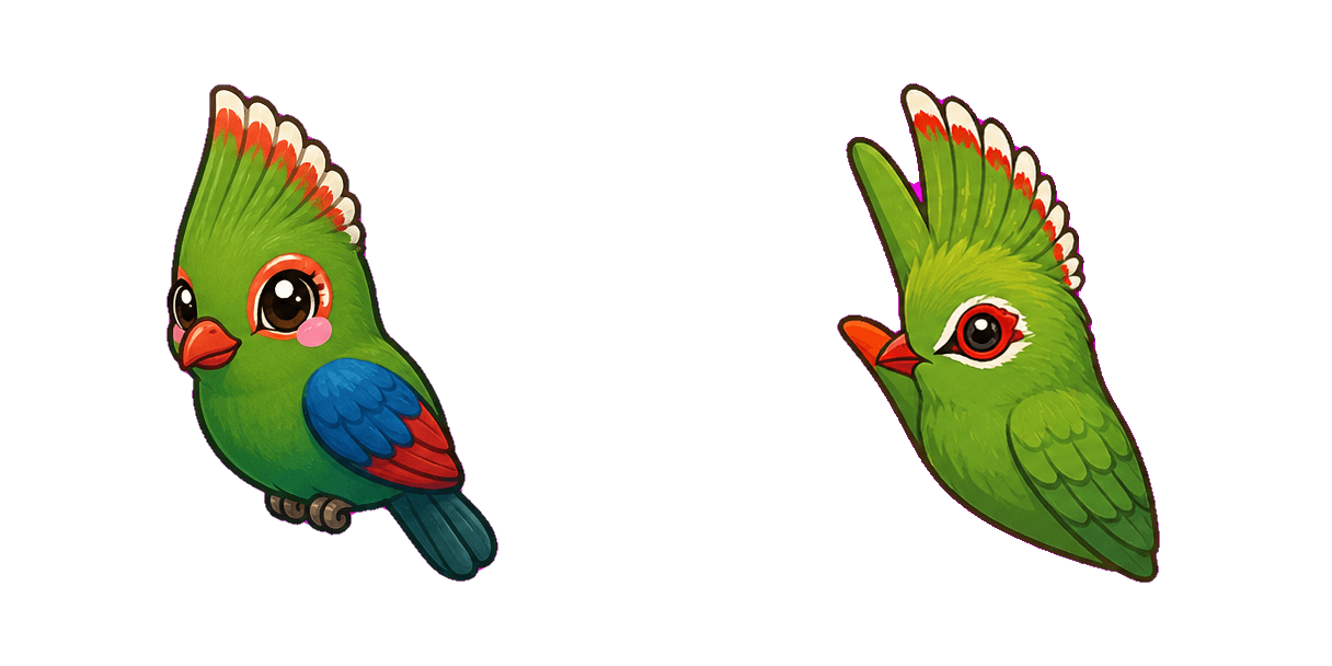 حزمة المؤشرات المخصصة Jungle Turaco