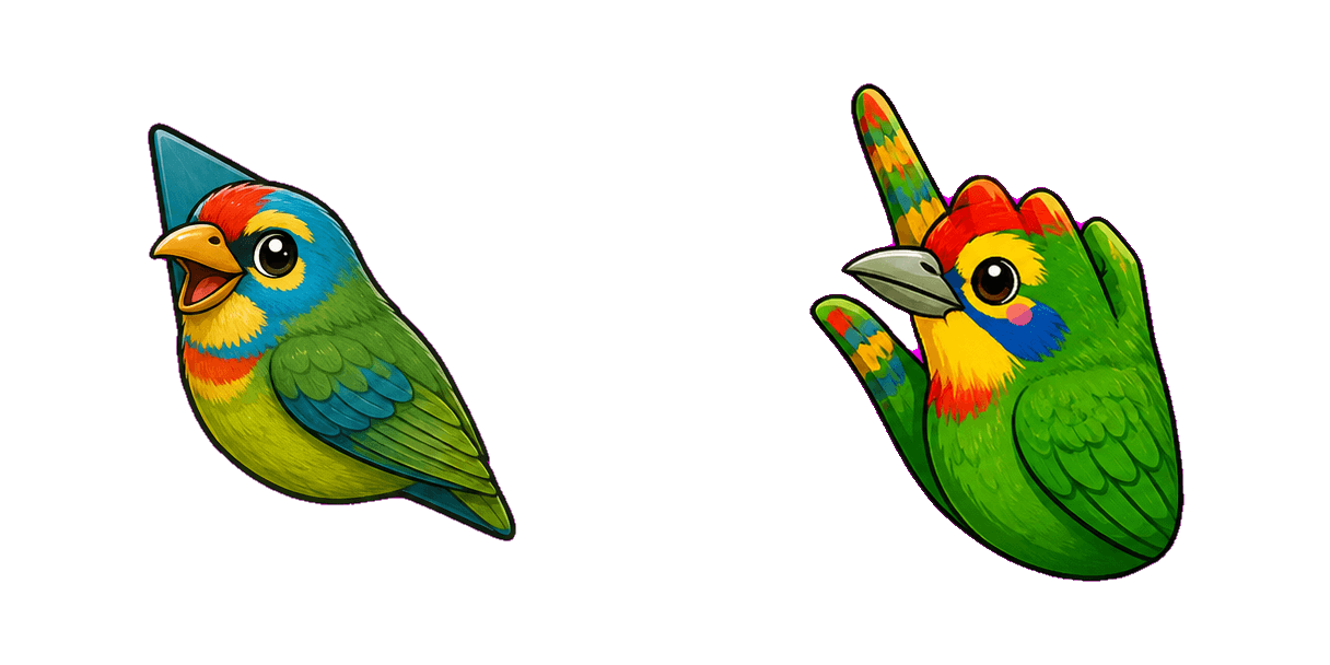حزمة المؤشرات المخصصة Jungle Barbet